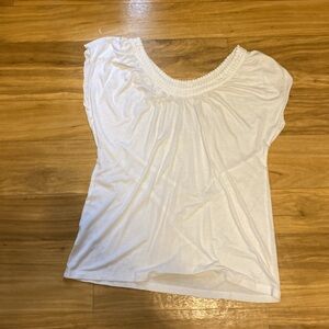 Ladies size Med. Cotton top; Loft white cotton top